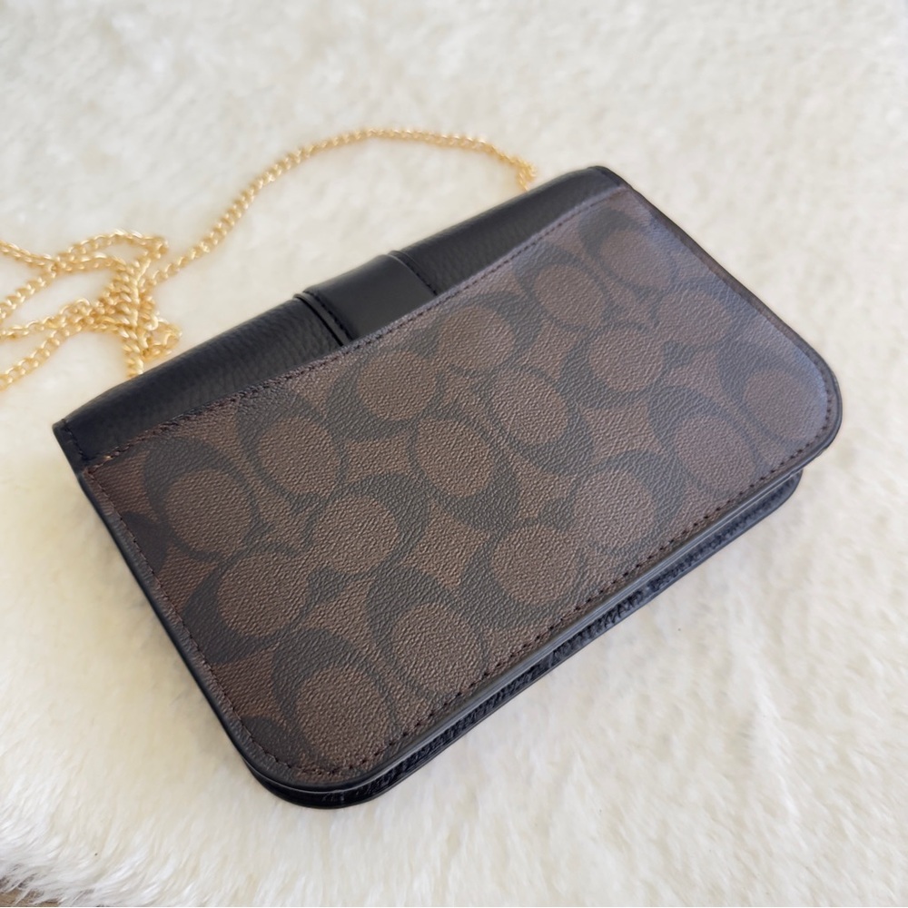 COACH AUTHENTIC Black and Brown Leather Shoulder Bag - Picture 11 of 13